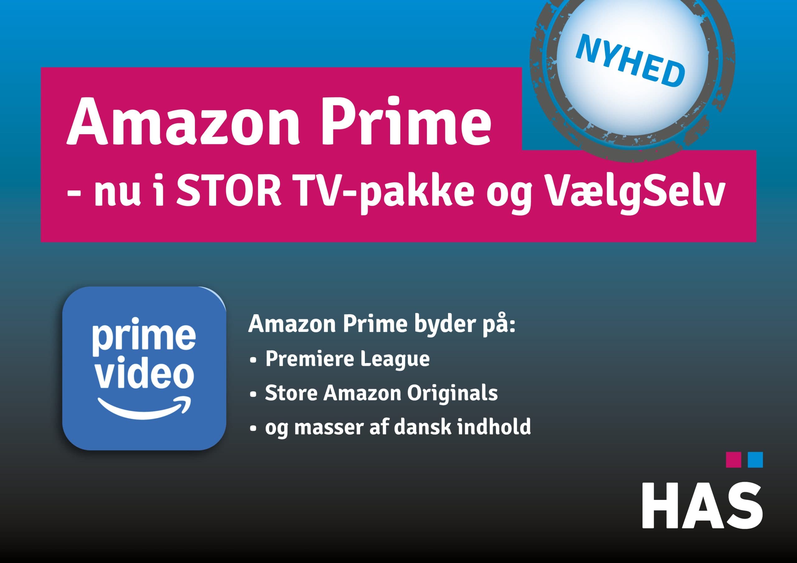 Streamingtjenesten Amazon Prime – en del af STOR TV-pakke og VælgSelv